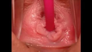 Extremely Close up of a Cumming Pussy