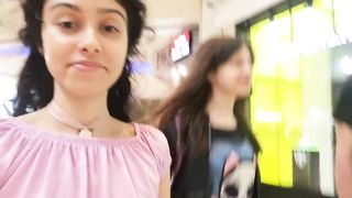 Public Cumwalk at the Mall!!! Sissi goes around with her Face Full of Sperm