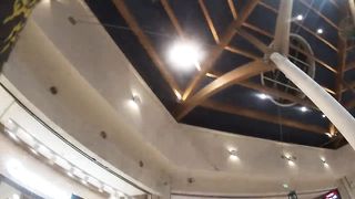 Public Cumwalk at the Mall!!! Sissi goes around with her Face Full of Sperm