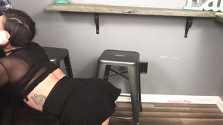 Submissive Wife Needed Punishment Paddle Breaks over Big Red Ass