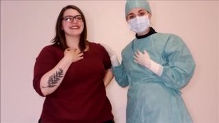 2 Sadistic Girls make you their Medical Slave Quickie