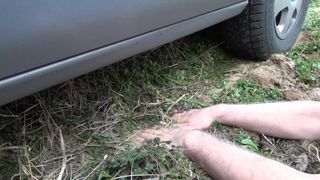 Cruel Girls Run over Slave Hands