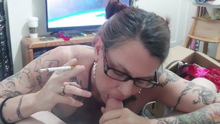 Naughty Smoking Blow Job from Ms. MILF POV