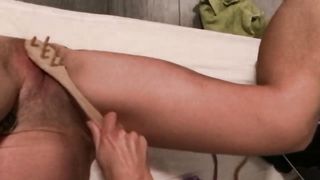 Submissive Painslut Tortured by Fans: Pussy Torture Spoon Spanking