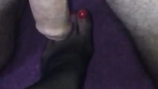 Master Pissing on Slave Girls Legs and Feet Sexy Fishnet Golden Shower