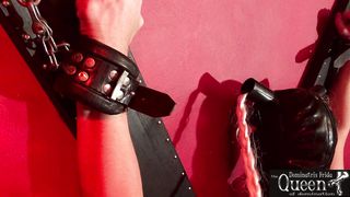 Queen Dominatrix Frida Tortures her Tranny Slave with Violet Wand