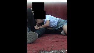 Public Sex, Mexican Students Fucking in the School, Nice Blowjob Part 1
