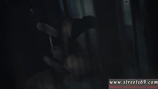 Frog tied bondage and slave girl licks socks Left behind at a building party in a bad