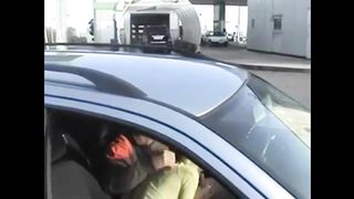 Romanian Gypsy Street Hooker Fuck in Public Truck Parking