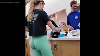 Teen Candid Ass - Super Tight Leggings!