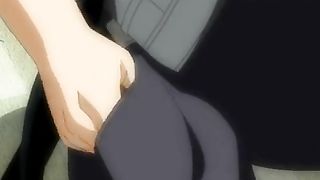 Sexy maid takes hard hentai stick