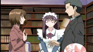 Rich man fucks her maid, her wife and her horny friend