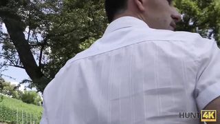 HUNT4K. Poor cuckold watches girlfriend nailed in various positions