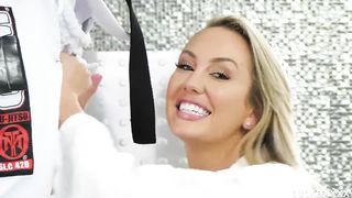 Big Boob Blonde Brett Rossi Prefers Karate Cock over Cucked Husband's