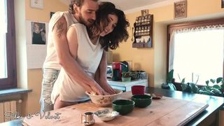 Too Horny to Follow the Recipe they Fuck as Hard as they can in the Kitchen